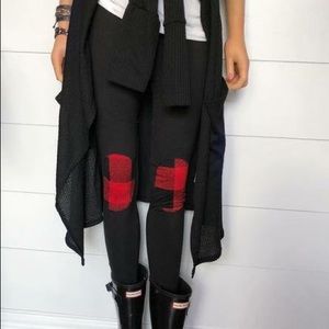 Buffalo plaid knee leggings